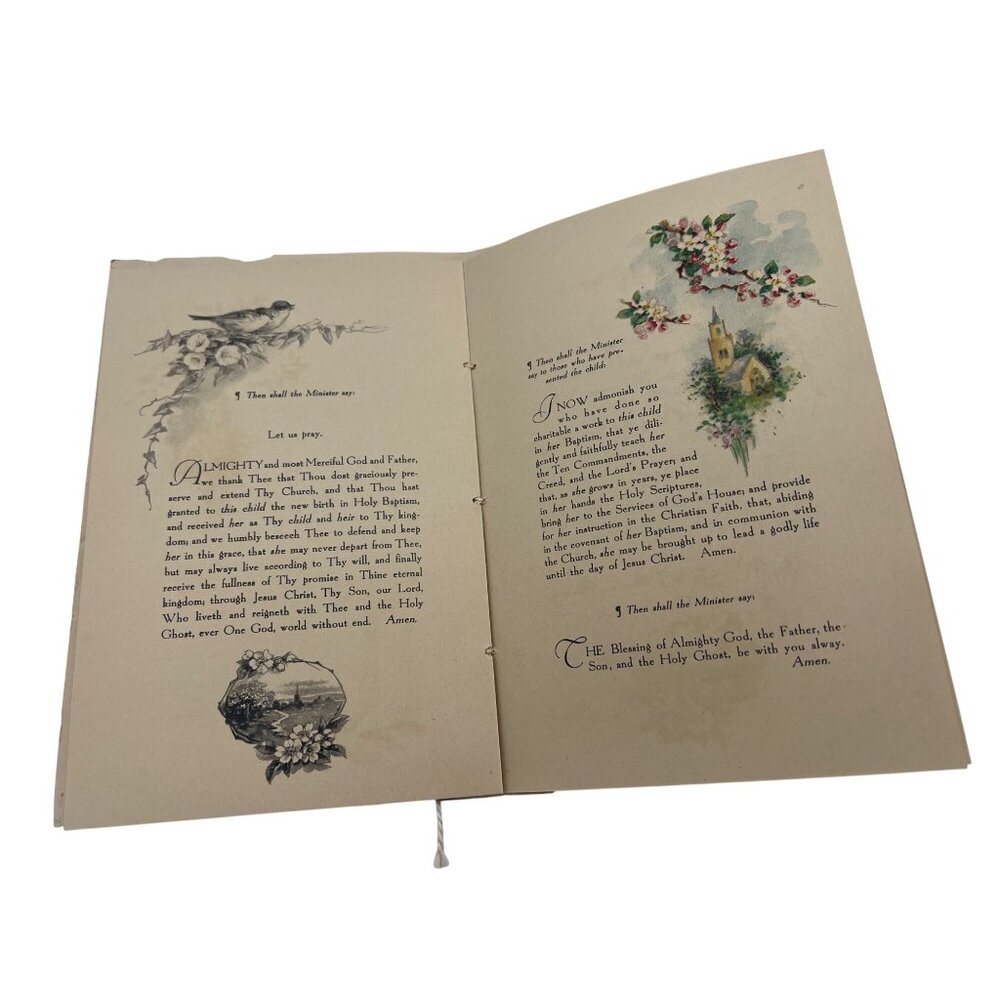 Vintage 1942 Lutheran Baptism Program Booklet St Matthew Jeannette PA Signed - Picture 7 of 9